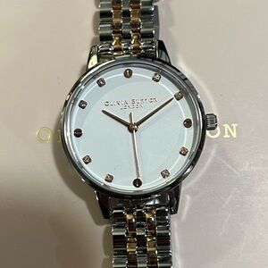 OLIVIA BURTON Two-Tone Silver and Rose Gold Watch